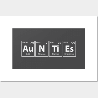 Aunties (Au-N-Ti-Es) Periodic Elements Spelling Posters and Art